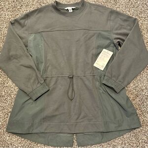 NEW! Athleta Triumph Hybrid Crewneck Sweatshirt (Bali Green) - Size M